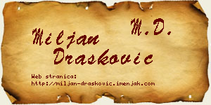 Miljan Drašković vizit kartica